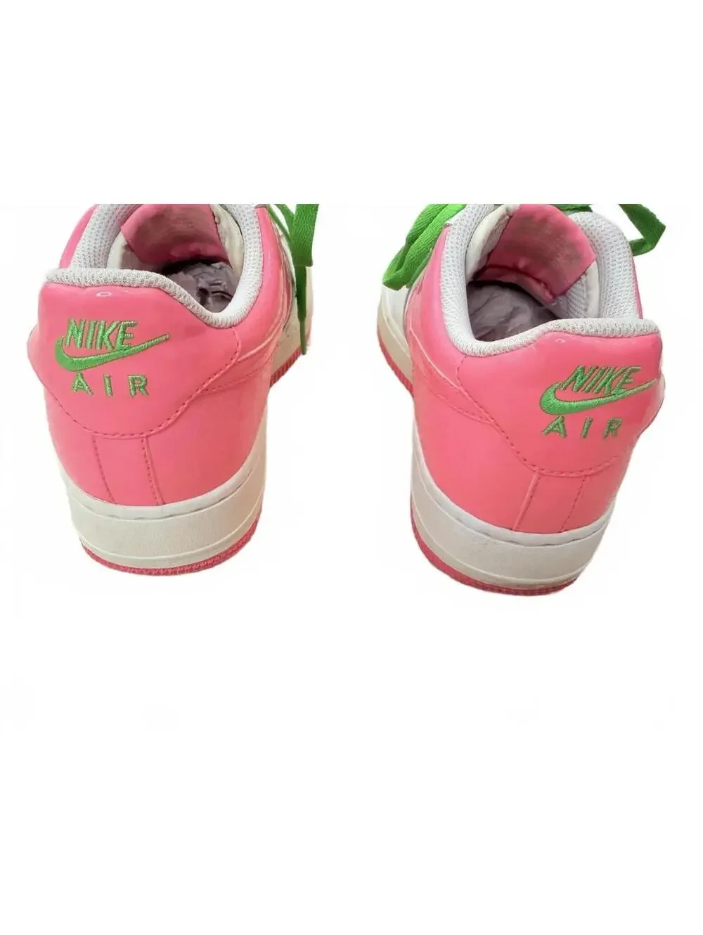 Nike Air Force 1 GS White Gym Pink Green‎ Apple AKA Low Girls 6Y